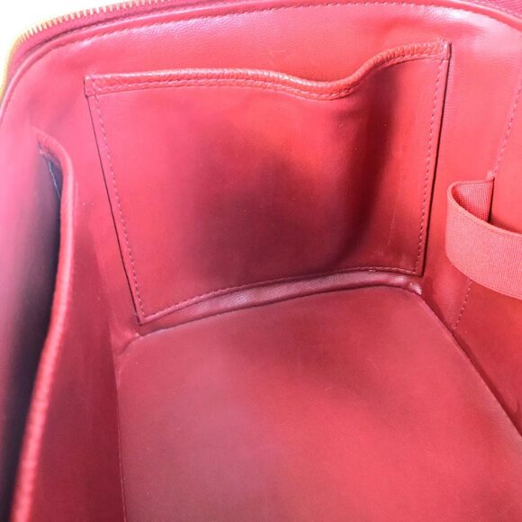 CHANEL CC Logo 2Way Vanity Hand Bag Caviar Skin Leather Red GHW Vintage - Picture 14 of 16